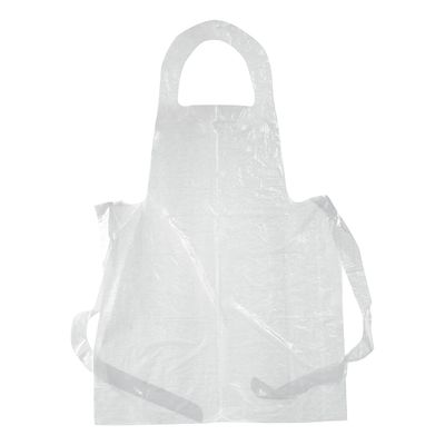 Delantales disponibles plásticos blancos, delantales unisex de la ropa protectora