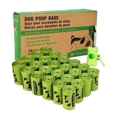 la basura biodegradable al por mayor del perro del bolso del poo del perrito del animal doméstico de la aduana el 100% empaqueta con el dispensador
