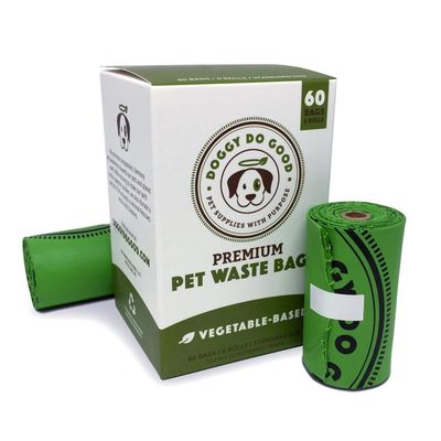 La basura biodegradable del animal doméstico de la protección del medio ambiente empaqueta 15 bolsos por el rollo