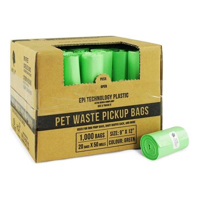 Bolso biodegradable de encargo respetuoso del medio ambiente del impulso del perro con el tenedor
