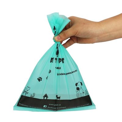Bolso biodegradable impreso hermético de la basura del perro de los bolsos del impulso con el dispensador