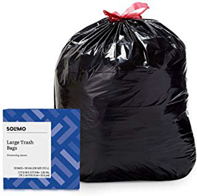 Plasticplace bolsos de basura de 55-60 galones 1,2 trazadores de líneas resistentes claros del cubo de la basura de la milipulgada 38 x 58 100Count