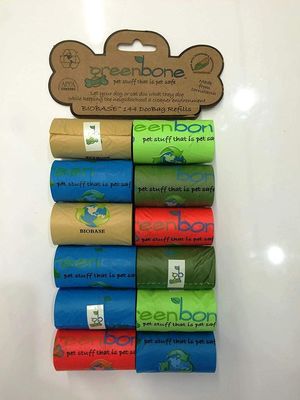 Bolso impreso amistoso del poo del eco biodegradable del 100% con el bolso de encargo del poo del perro del dispensador