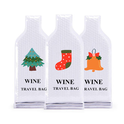 Bolsos del vino del plástico de burbujas de la prueba del escape, protector reutilizable de la botella de vino