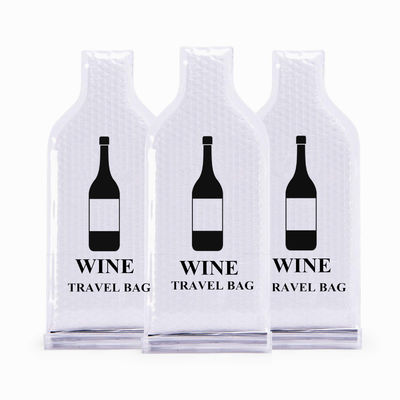 Bolsos del vino del plástico de burbujas de la prueba del escape, protector reutilizable de la botella de vino