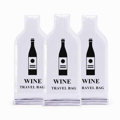 Bolsos plásticos del vino del plástico de burbujas del PVC, bolsos reutilizables de encargo del protector de la botella de vino