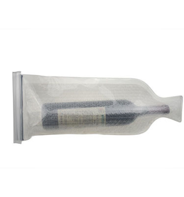 Bolsos transparentes del vino del plástico de burbujas, bolsos plásticos del protector de la botella de vino del PVC