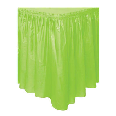 Faldas plásticas disponibles rizadas de la tabla con la línea adhesiva incorporada