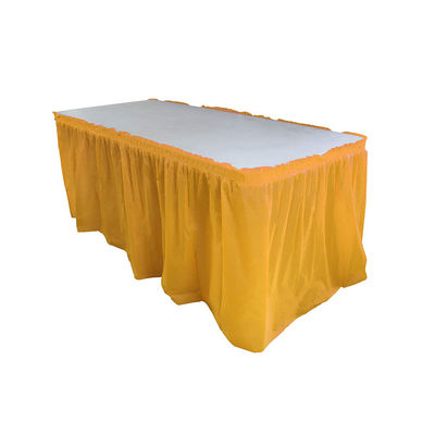 Faldas plásticas disponibles rizadas de la tabla, faldas decorativas de la tabla del banquete de boda