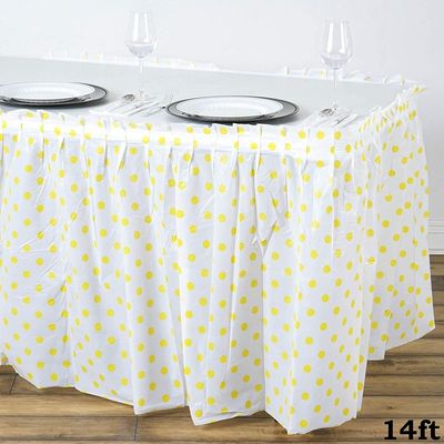 El acontecimiento llano moderno amarillo claro del partido de la falda de la tabla del cuadrado del estilo suministra la falda de la tabla de la decoración
