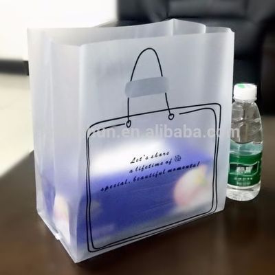 Bolsos de compras reutilizables del logotipo de encargo de Recycable, bolso helado del empaquetado de plástico transparente
