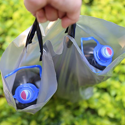 Bolsos de compras plásticos biodegradables del hidrófugo con las manijas