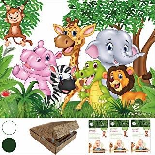 El safari Placemats disponible para las esteras de la sobremesa 60 para los niños embroma al bebé de los niños perfecto para utilizar como las esteras de lugar de los restaurantes