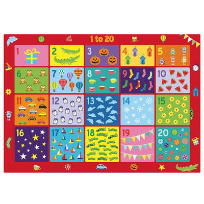 Primero de tabla impermeable disponible para comida plástica Placemat del diseño de la tabla de multiplicación del bebé y del niño 12X18 la”