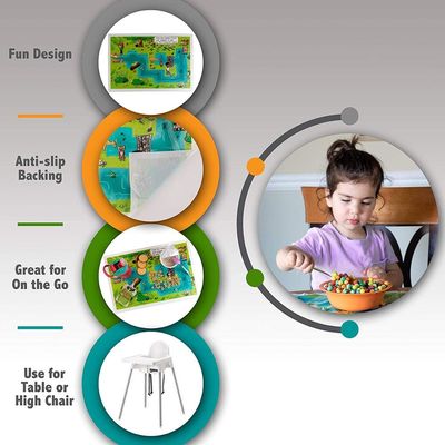 Estera de tabla disponible resistente de agua, Placemats pegajoso plástico libre de gérmenes para los niños