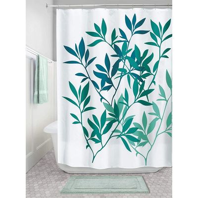 Cortinas de ducha gruesas de la ventana de la prenda impermeable del plástico de las hojas del cuarto de baño de Walmart con los ganchos