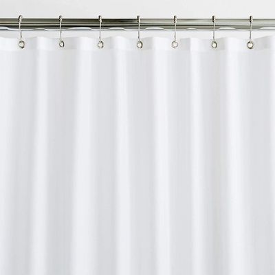 Cortinas de ducha gruesas del cuarto de baño de la venta al por mayor PEVA de la prenda impermeable blanca del plástico con los ganchos