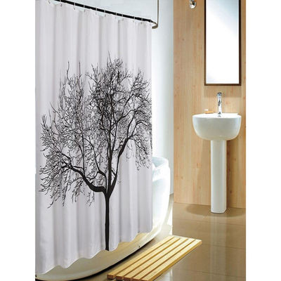 cortina de ducha plástica de la prenda impermeable del color sólido PEVA con la impresión de la moda