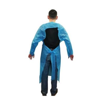 Delantales azules de la capa del CPE de 10 paquetes 45&quot; x 75&quot;. Polietileno disponible. Workwear unisex de la Líquido-prueba.