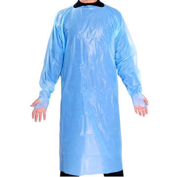 El laboratorio azul disponible protector personal del CPE cubre los vestidos con las mangas