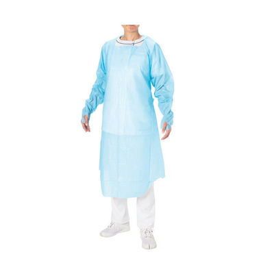 Vestido largo barato del aislamiento de la manga del vestido disponible al por mayor del CPE para la protección del cuerpo