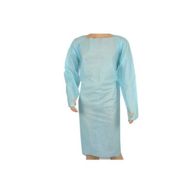 Vestido azul del aislamiento del Cpe del hospital disponible con las mangas largas para el uso civil