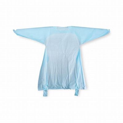Vestido azul del aislamiento del Cpe del hospital disponible con las mangas largas para el uso civil