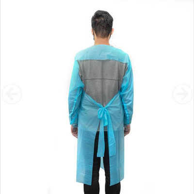 Vestido disponible protector del aislamiento del CPE del hospital con las mangas largas