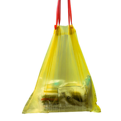 Bolso de basura plástico disponible del lazo PE del hogar del OEM