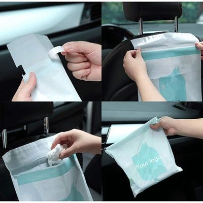 Bolso de basura auto-adhesivo del coche disponible plástico de la prenda impermeable