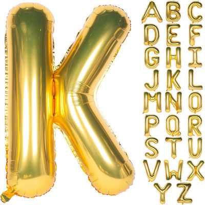 Globos de la letra del alfabeto de Mylar de la hoja del helio del oro para casarse la decoración de la fiesta de cumpleaños