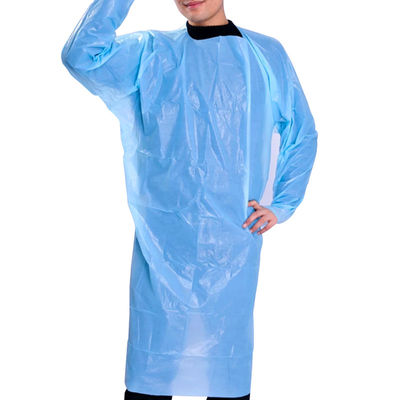 Vestido anti del CPE del virus, delantal disponible de la manga larga respirable