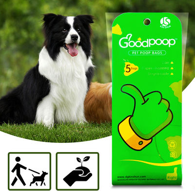 Bolsos plásticos de la basura del impulso del perro del nuevo producto, pulgar respetuoso del medio ambiente de la basura encima de los productos para la basura del perro