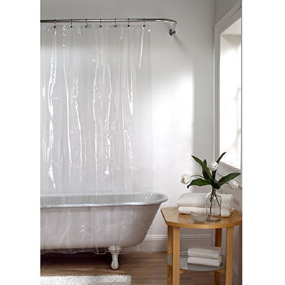Cortina de ducha impermeable elegante resistente del moho PEVA, cortinas de ducha del plástico transparente