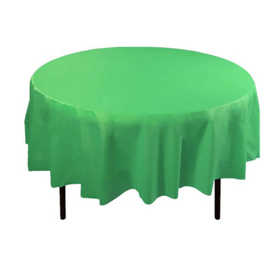 Mantel redondo plástico de encargo respetuoso del medio ambiente de la cubierta de tabla de la impresión PEVA para el partido