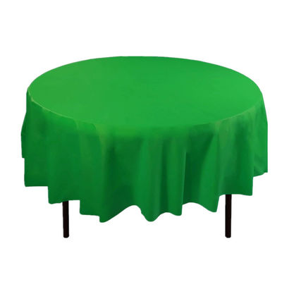 Mantel redondo plástico de encargo impermeable de la cubierta de tabla de la impresión PEVA para la comida campestre