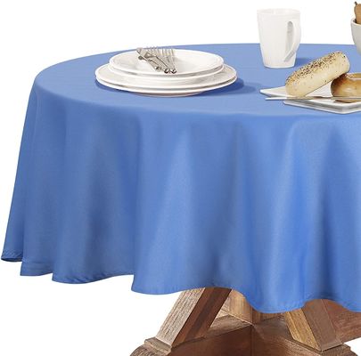 Mantel redondo plástico de encargo impermeable de la cubierta de tabla de la impresión PEVA para el banquete