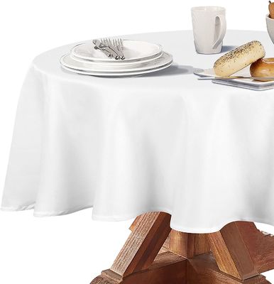 Mantel redondo plástico de encargo impermeable de la cubierta de tabla de la impresión PEVA para el banquete