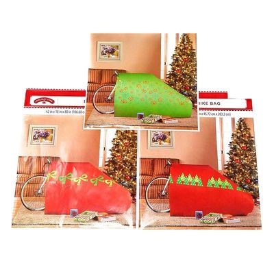 Bolsos plásticos coloridos resistentes del papel de regalo del rasgón, bolso grande de la bicicleta de la Navidad