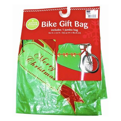 Bolsos plásticos coloridos resistentes del papel de regalo del rasgón, bolso grande de la bicicleta de la Navidad